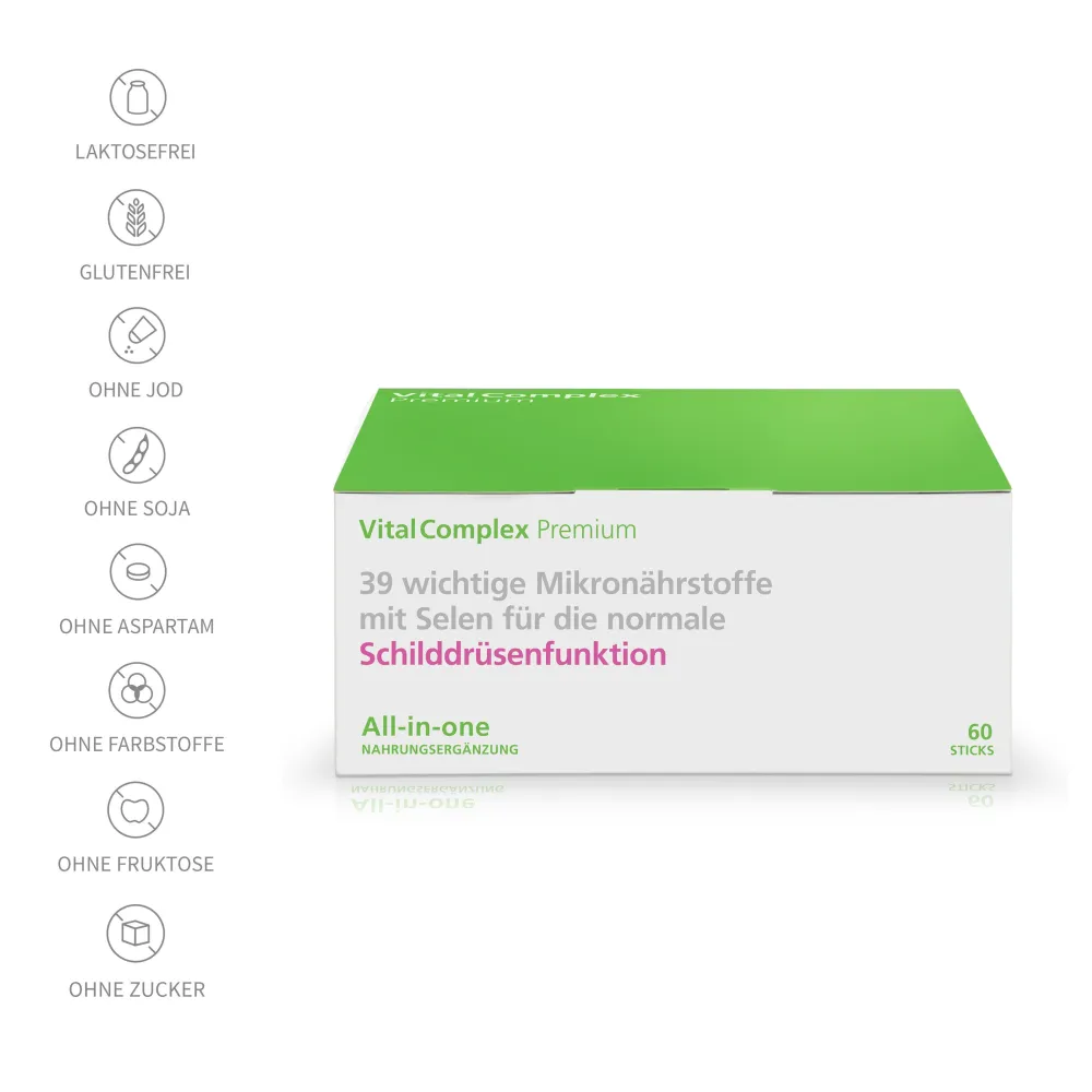 VitalComplex Premium mit Selen für die normale Schilddrüsenfunktion|