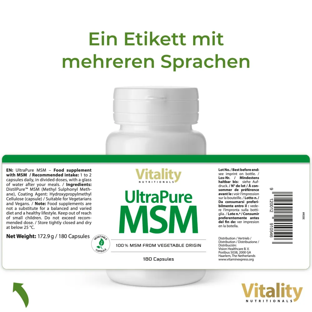 Vitality Nutritionals Ultra Pure MSM Kapseln> Hot