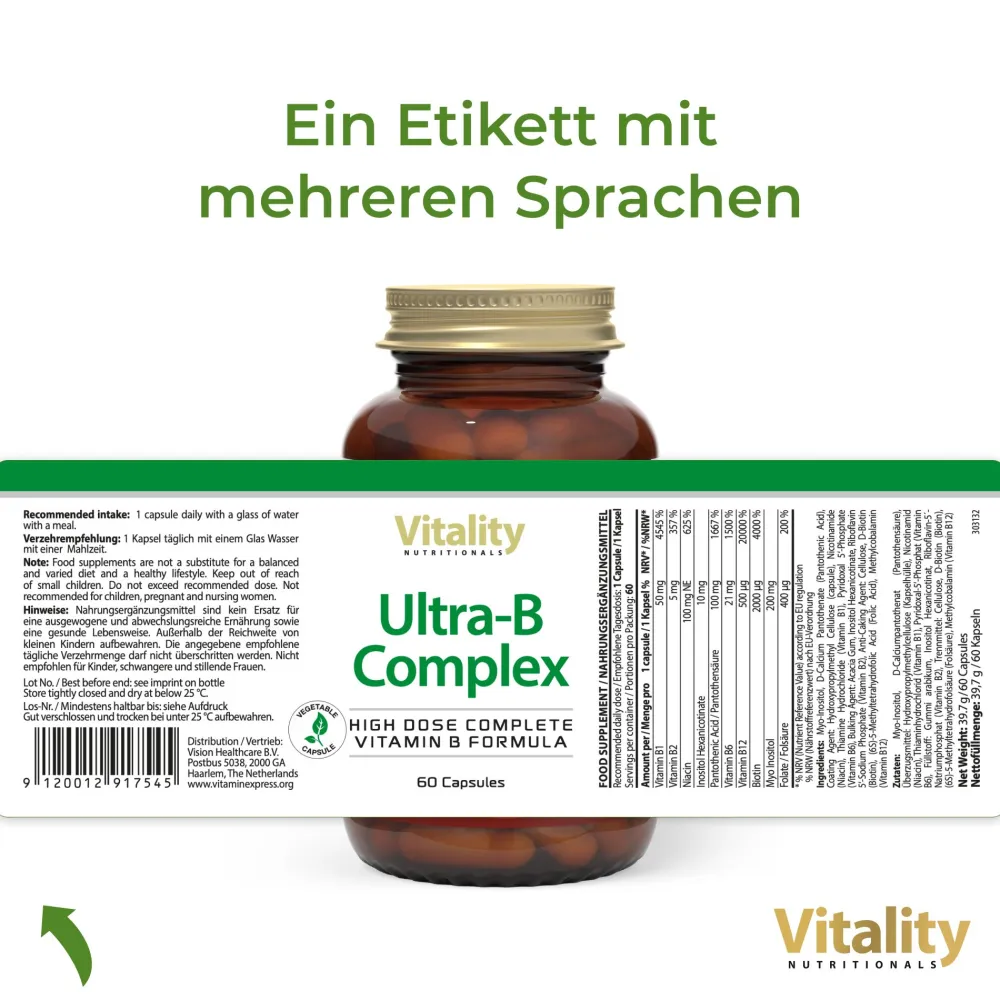 Vitality Nutritionals Ultra-B-Komplex| Outlet