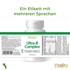 Vitality Nutritionals Ultra-B-Komplex| Outlet