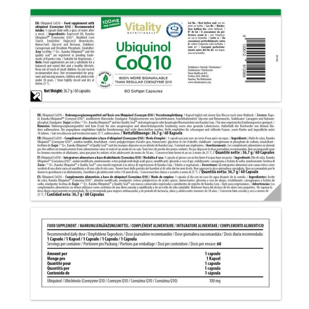 Ubiquinol CoQ10|Vitality Hot