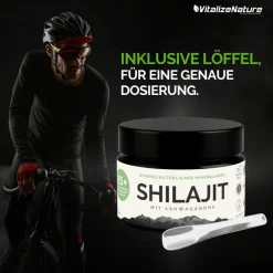 VitalizeNature Shilajit + Ashwagandha – Laborgeprüft vom Prüfengel Institut| Clearance