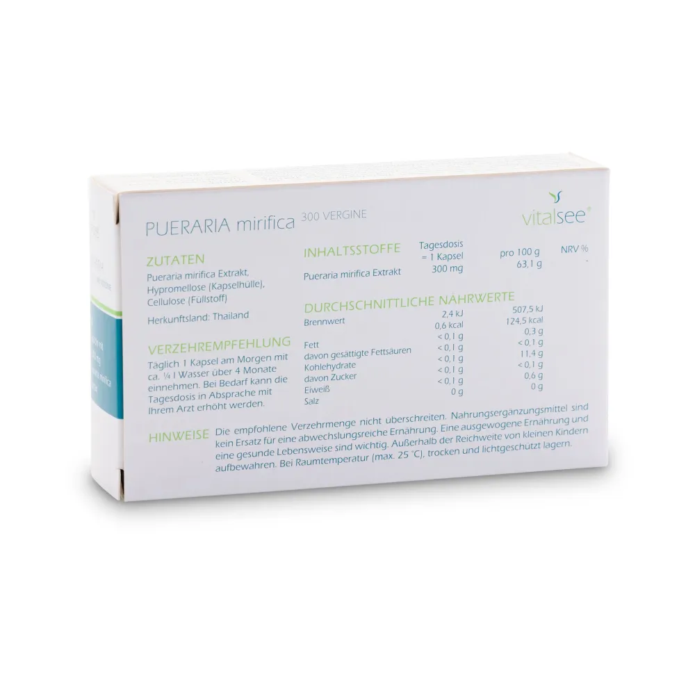 Vitalsee PUERARIA mirifica 300 vergine Extrakt> New
