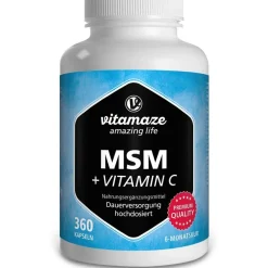 MSM HOCHDOSIERT + Vitamin C|vitamaze Best