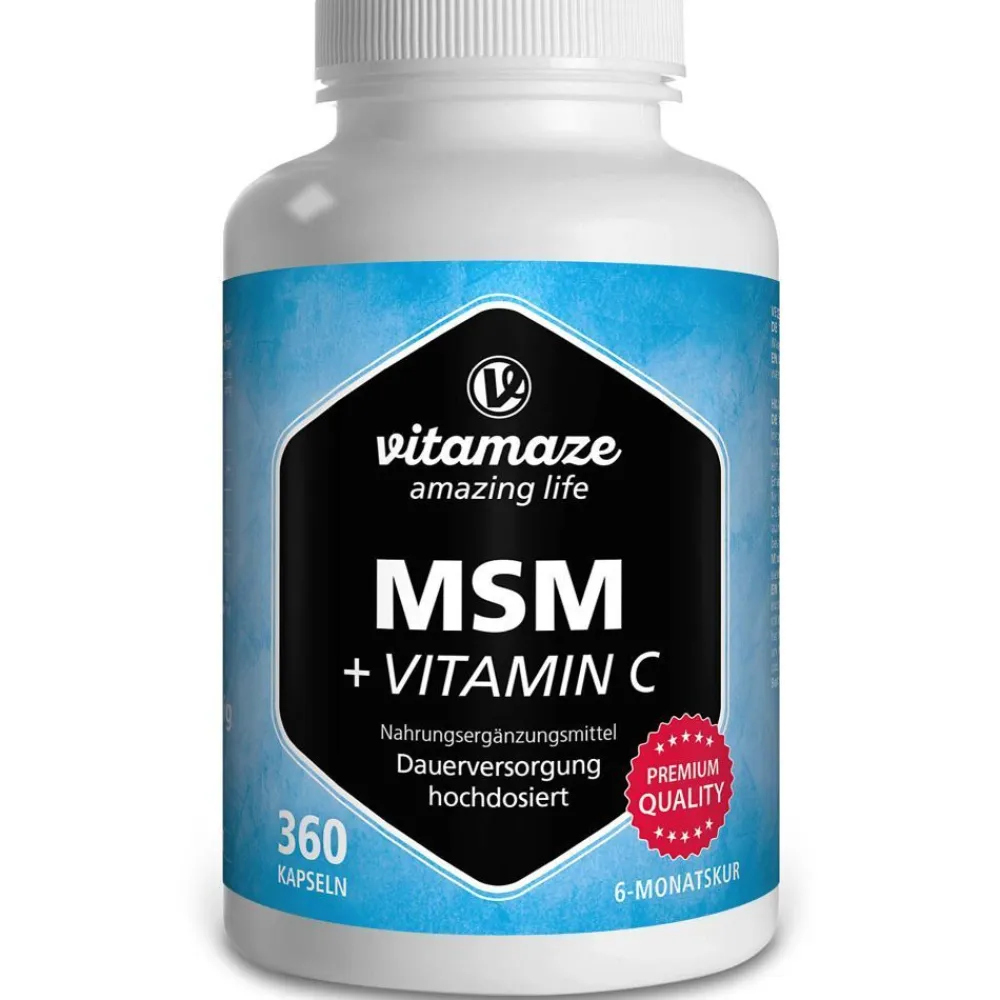 MSM HOCHDOSIERT + Vitamin C|vitamaze Best