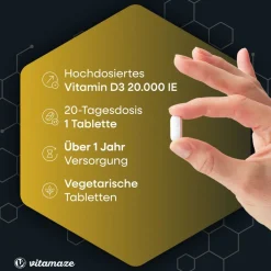 VITAMIN D3 20.000 I.E. Depot hochdosiert>vitamaze Best