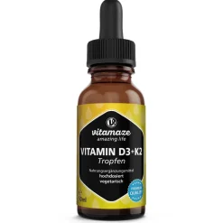Vitamin D3 + K2 Tropfen hochdosiert|vitamaze Hot