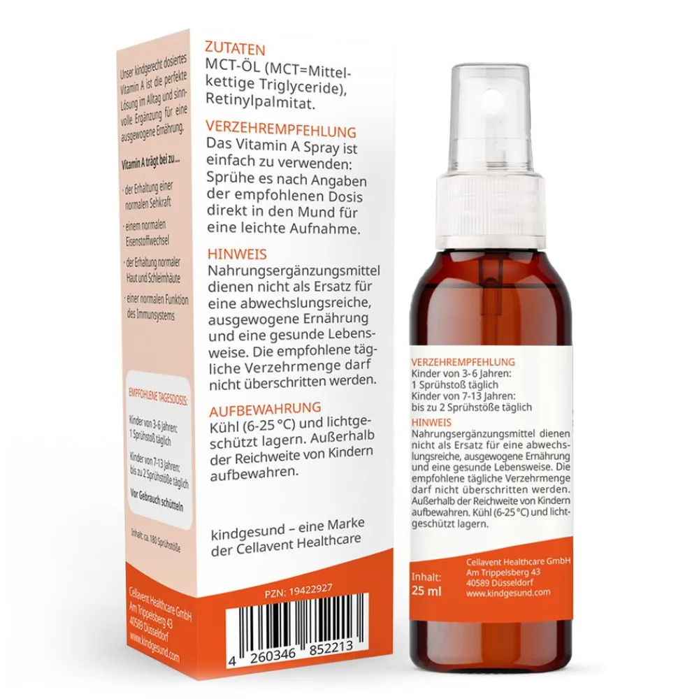 Vitamin A Spray für Kinder – Hochwertiges veganes Vitamin A>