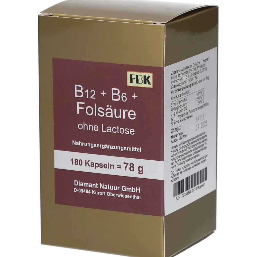 Vitamin B12 + B6 + Folsäure ohne Lactose| Sale