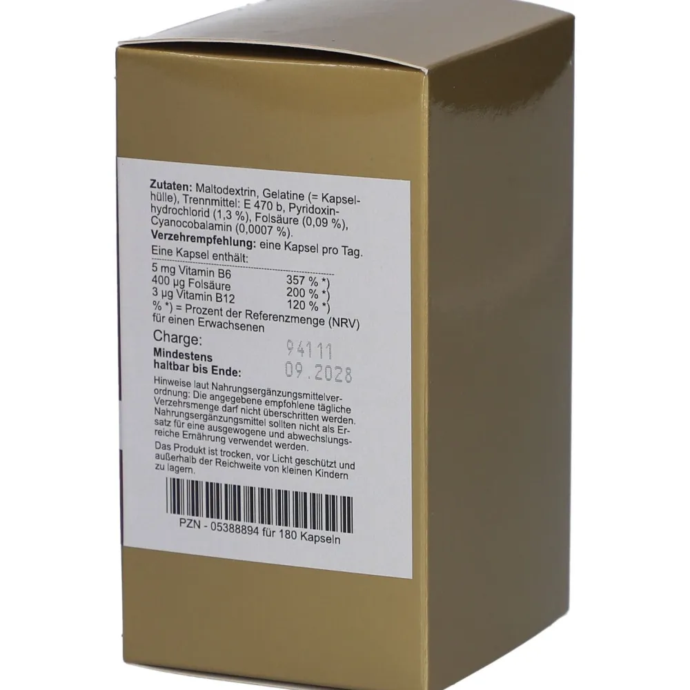Vitamin B12 + B6 + Folsäure ohne Lactose| Sale
