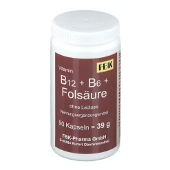 Vitamin B12 + B6 + Folsäure ohne Lactose> New