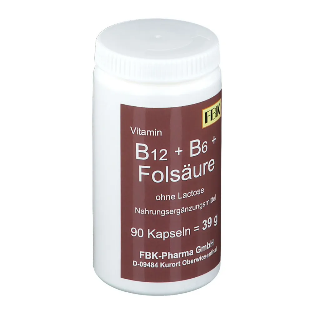 Vitamin B12 + B6 + Folsäure ohne Lactose> New
