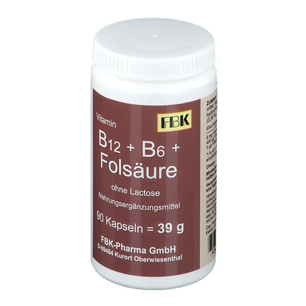 Vitamin B12 + B6 + Folsäure ohne Lactose> New