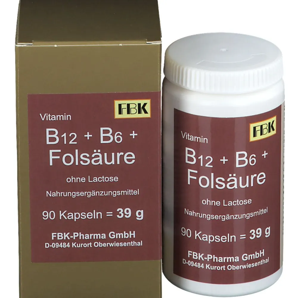Vitamin B12 + B6 + Folsäure ohne Lactose> New
