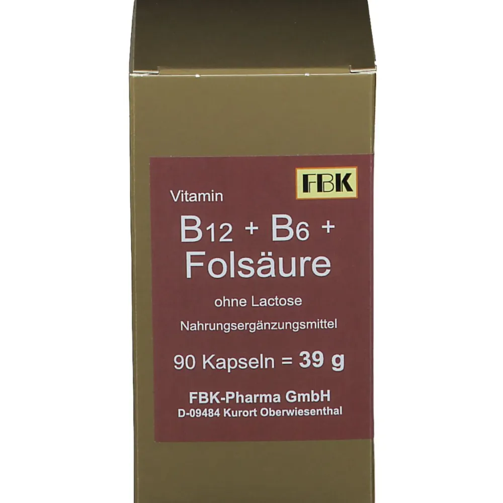 Vitamin B12 + B6 + Folsäure ohne Lactose> New