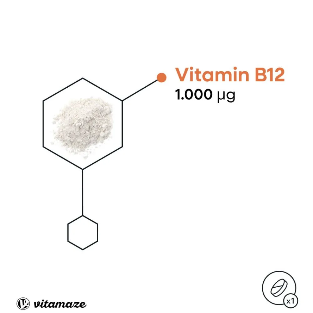 VITAMIN B12 1.000 µg hochdosiert vegan|vitamaze Best