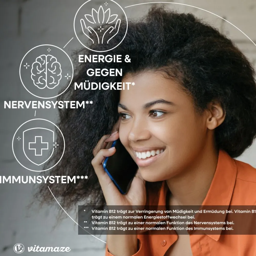 VITAMIN B12 1.000 µg hochdosiert vegan|vitamaze Best