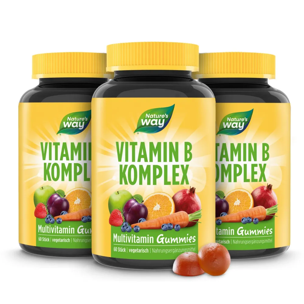 Vitamin B Komplex Multivitamin Gummies I alle B-Vitamine mit 12 µg Vitamin B12 I Mango-Geschmack ...>Nature's way