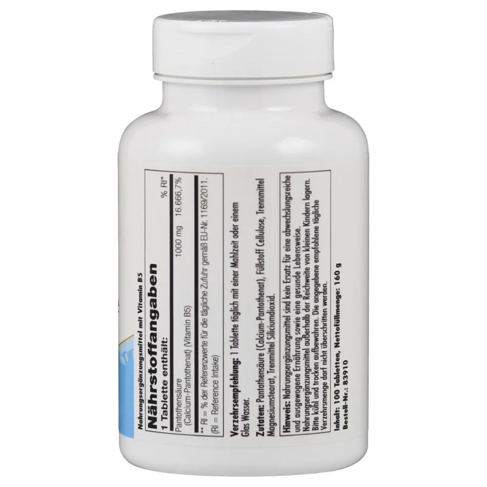 Vitamin B5 1000 mg Pantothensäure| Clearance