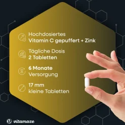 VITAMIN C gepuffert + Zink|vitamaze New