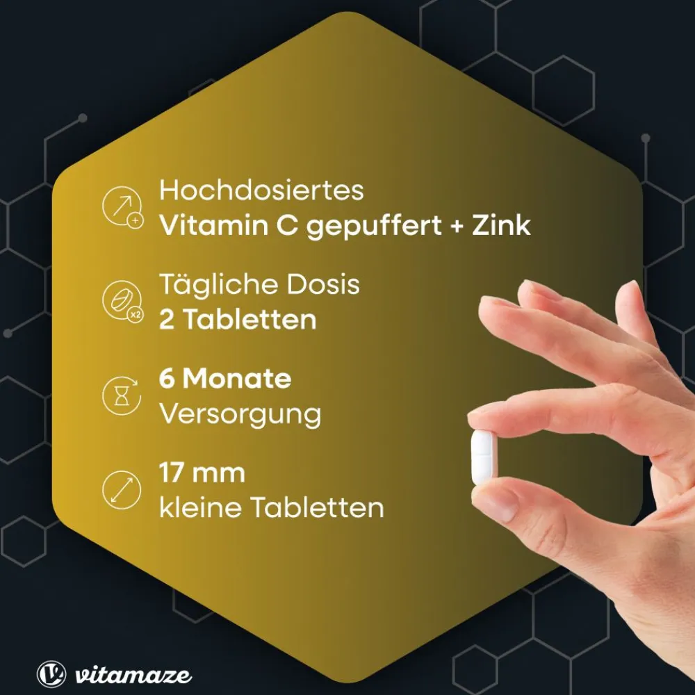 VITAMIN C gepuffert + Zink|vitamaze New