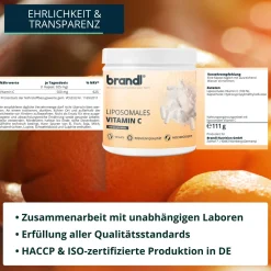 Vitamin C 500 mg pro Kapsel – liposomal, hochdosiert & rein | ® Made in Germany | 120 Stk.><noscript><img width=