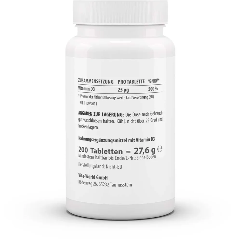 Vitamin D3 1000 I.E.> New
