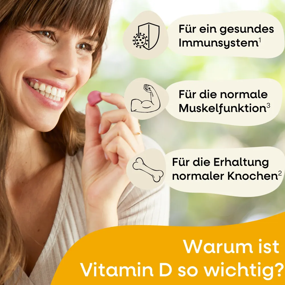 Vitamin D3/K2 Gummibärchen für Erwachsene & Kinder I 25 µg Vitamin D3 I 25 µg Vitamin K2 I Wild B...|Nature's way Clearance
