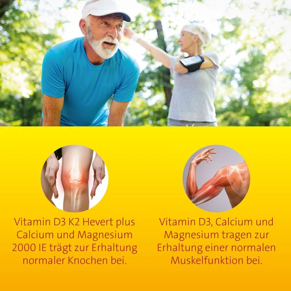 Vitamin D3 K2 Hevert plus Calcium und Magnesium 2000 IE| Sale