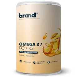 Vitamin D3 K2 & Omega 3 Premium | Made in Germany | Fischöl aus der EU | 120 Kapseln|brandl Outlet