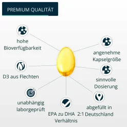 Vitamin D3 K2 & Omega 3 Premium | Made in Germany | Fischöl aus der EU | 240 Kapseln><noscript><img width=