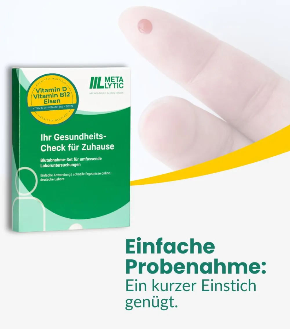Vitamin D Test, Vitamin B12 Test & Eisenmangel Test (vollwertiger Labortest)> Hot