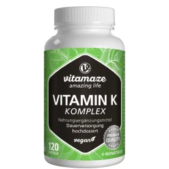VITAMIN K1 + K2 Komplex hochdosiert vegan>vitamaze Discount