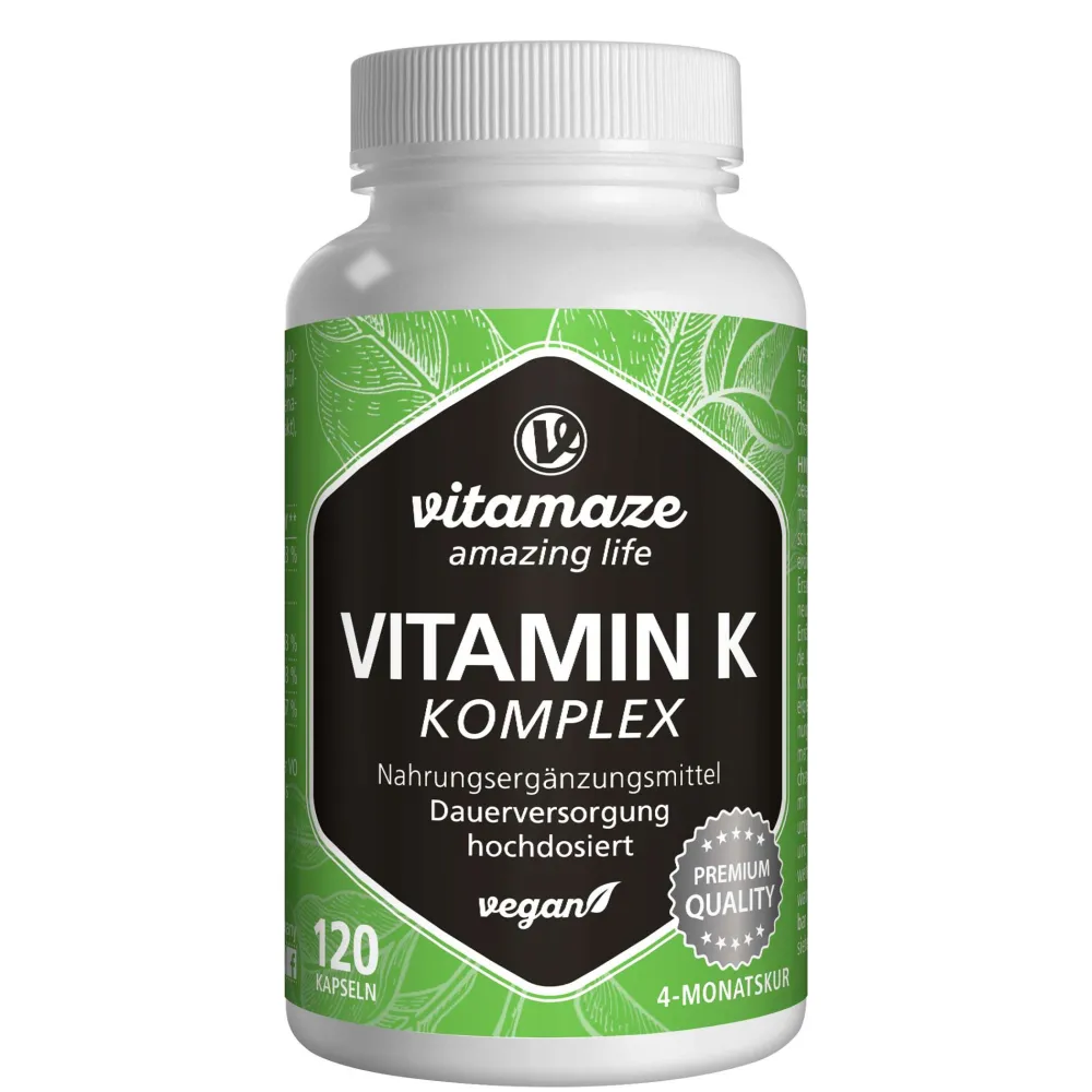 VITAMIN K1 + K2 Komplex hochdosiert vegan>vitamaze Discount