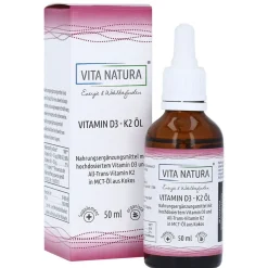 Vita Natura® Vitamin D3 1000 I.E + K2 20 µg Tropfen| Clearance