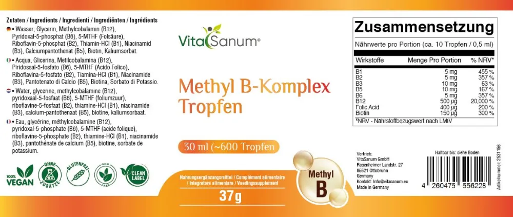 ® - Methyl B-Komplex Tropfen>VitaSanum Online