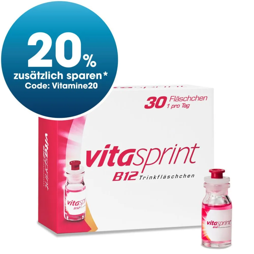 B12 Trinkfläschchen, mit Vitamin B12 für mehr Energie - Jetzt 20% mit dem Code Vitamine20 sparen*>vitasprint Discount