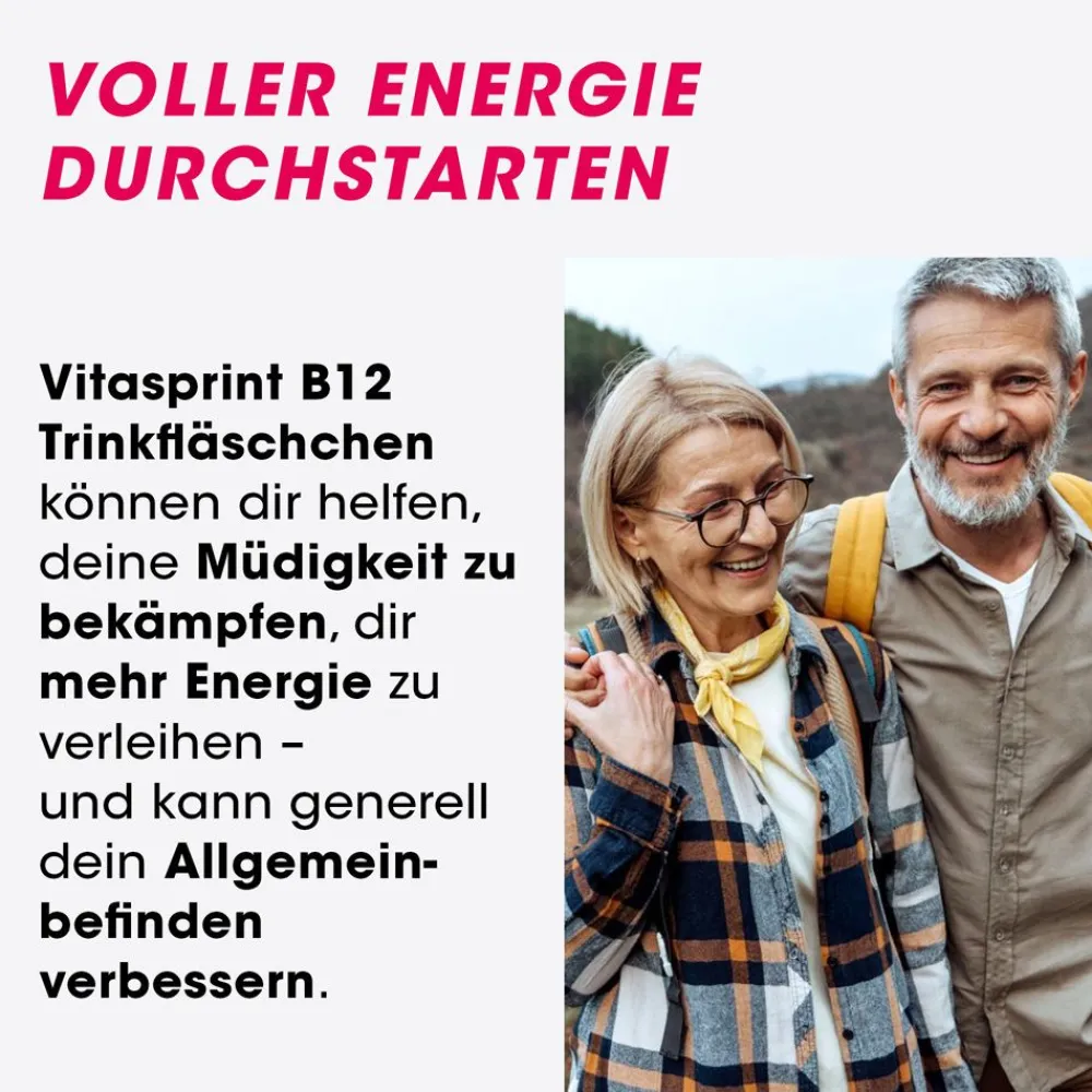 B12 Trinkfläschchen, mit Vitamin B12 für mehr Energie - Jetzt 20% mit dem Code Vitamine20 sparen*>vitasprint Discount