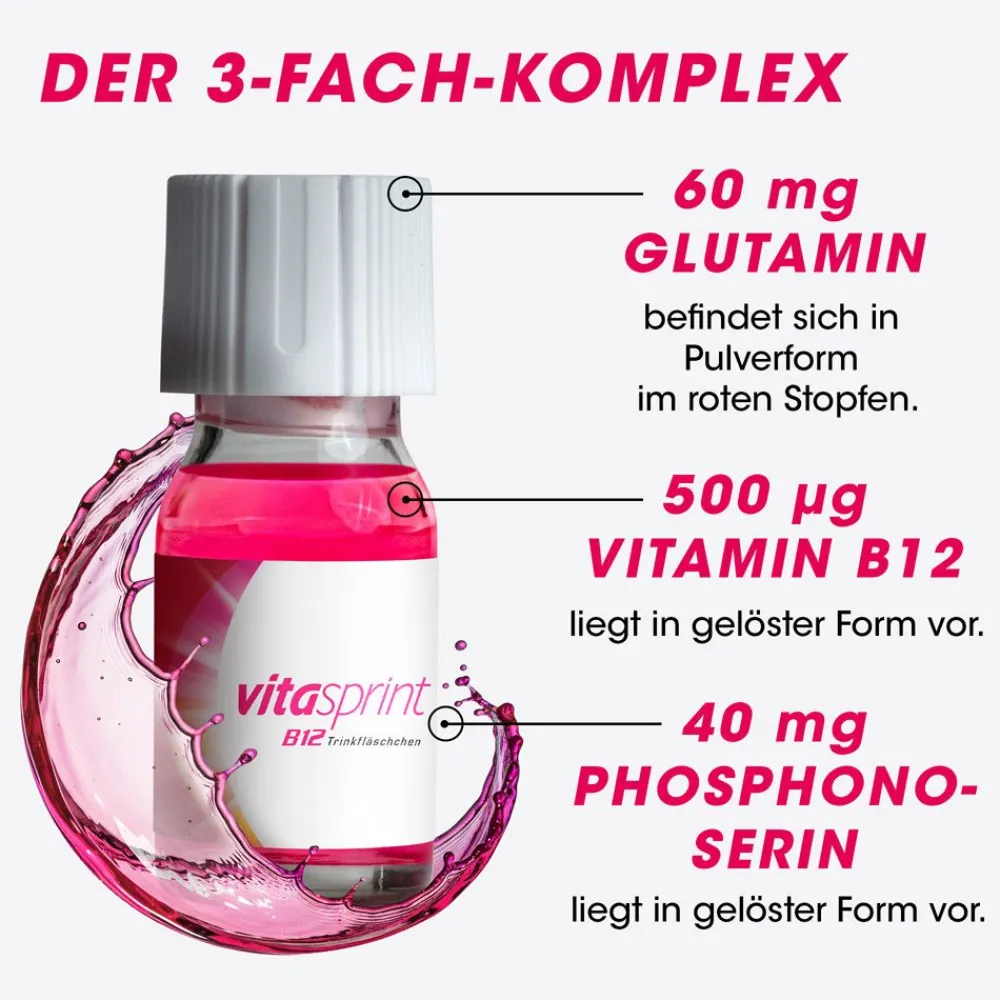 B12 Trinkfläschchen, mit Vitamin B12 für mehr Energie - Jetzt 20% mit dem Code Vitamine20 sparen*>vitasprint Discount