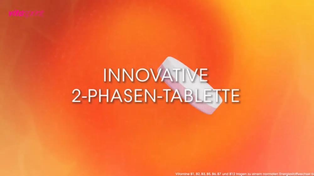 Duo Energie 2-Phasen-Tablette - Vitamin B-Komplex hochdosiert - Jetzt 20% mit dem Code Vitamine20 sparen*|vitasprint New