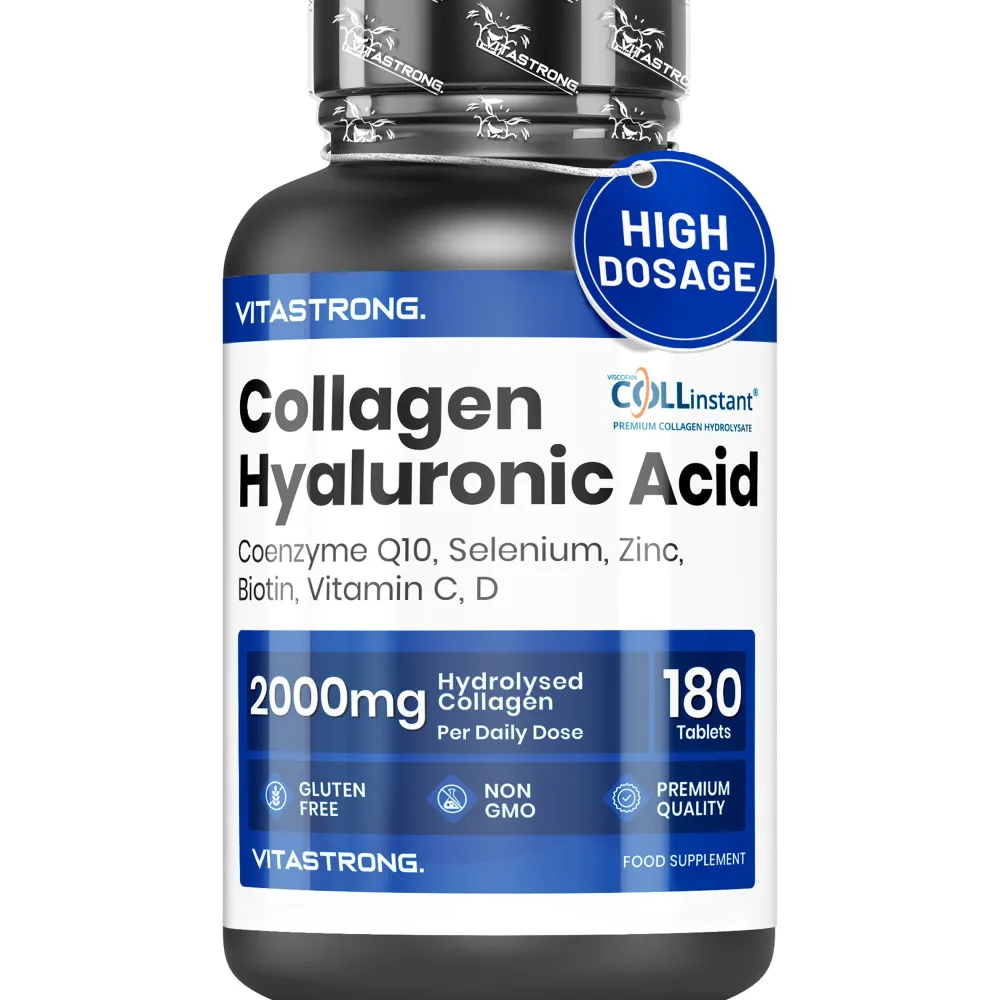 Vitastrong Kollagen Hyaluronsäure - 180 Kapseln, 2000 mg COLLinstant Kollagen| Online