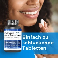 Vitastrong Kollagen Hyaluronsäure - 180 Kapseln, 2000 mg COLLinstant Kollagen| Online