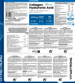 Vitastrong Kollagen Hyaluronsäure - 180 Kapseln, 2000 mg COLLinstant Kollagen| Online