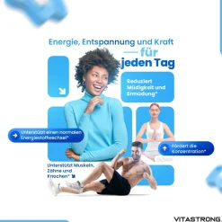 Vitastrong Magnesium Komplex 5-in-1, 400mg pro Dosis - 150 Tabletten><noscript><img width=