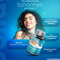 Vitastrong Marin Kollagen, Typ 1&2 Collyss® & Cartidyss® - 180 Tabletten| Outlet
