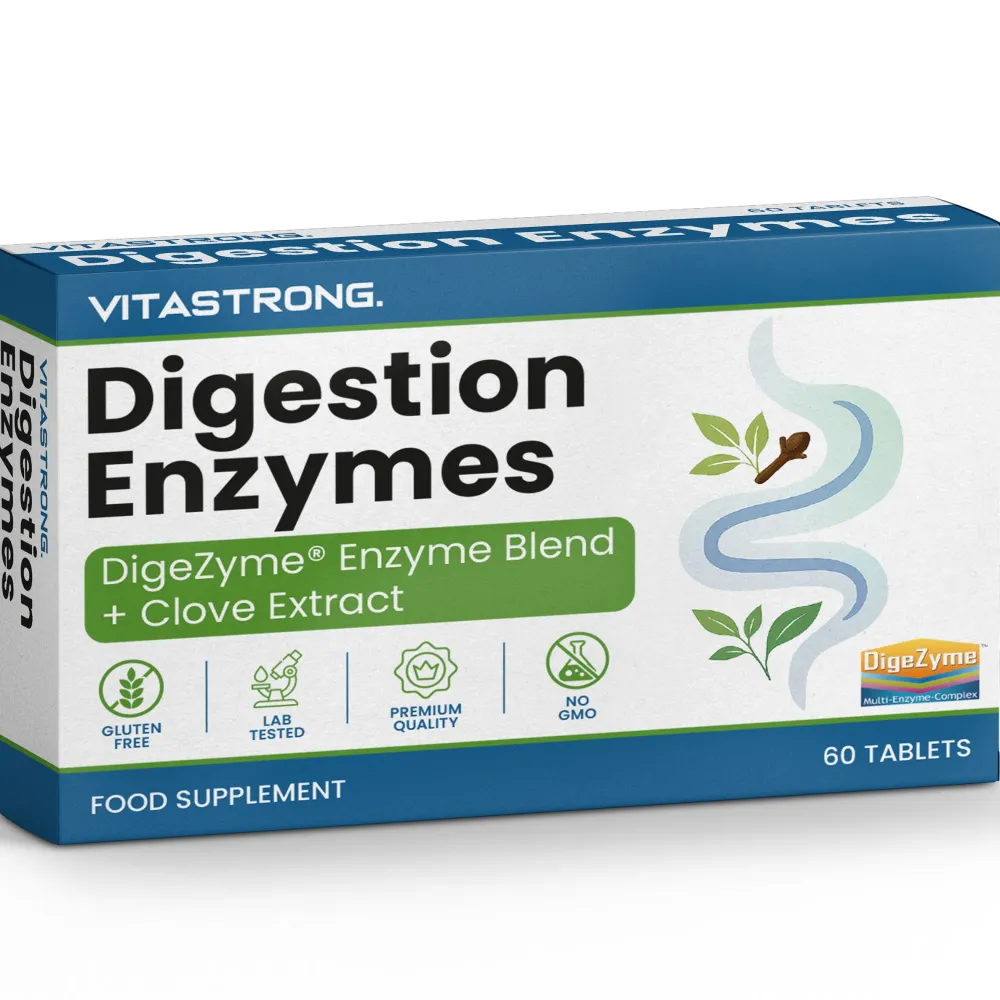 Vitastrong Verdauun-gsenzyme - 60 Kapseln, Umfassende Verdauungsunterstützung> Online