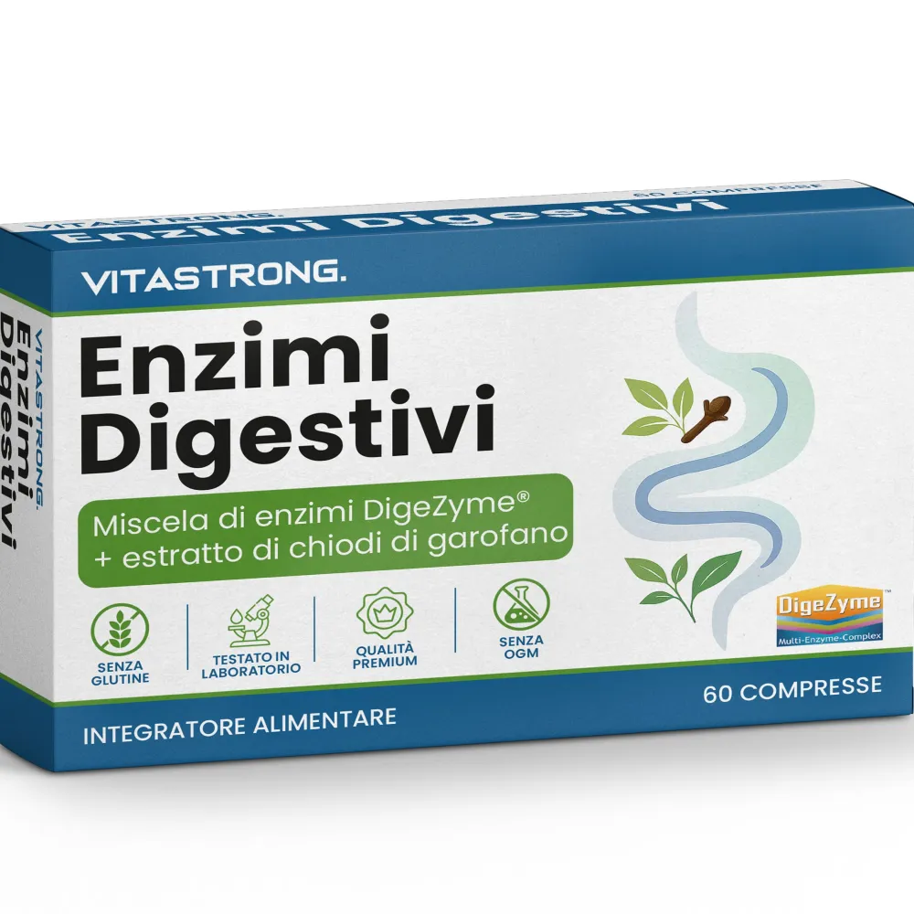 Vitastrong Verdauun-gsenzyme - 60 Kapseln, Umfassende Verdauungsunterstützung> Online
