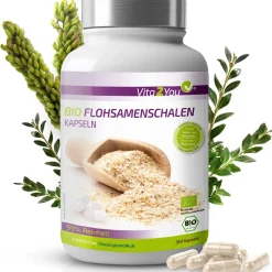 Bio Flohsamenschalen Kapseln 750mg - Hochdosiert>Vita2You Discount