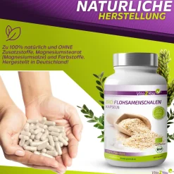 Bio Flohsamenschalen Kapseln 750mg - Hochdosiert><noscript><img width=