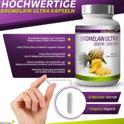 Bromelain 5000FIP Kapseln|Vita2You Outlet
